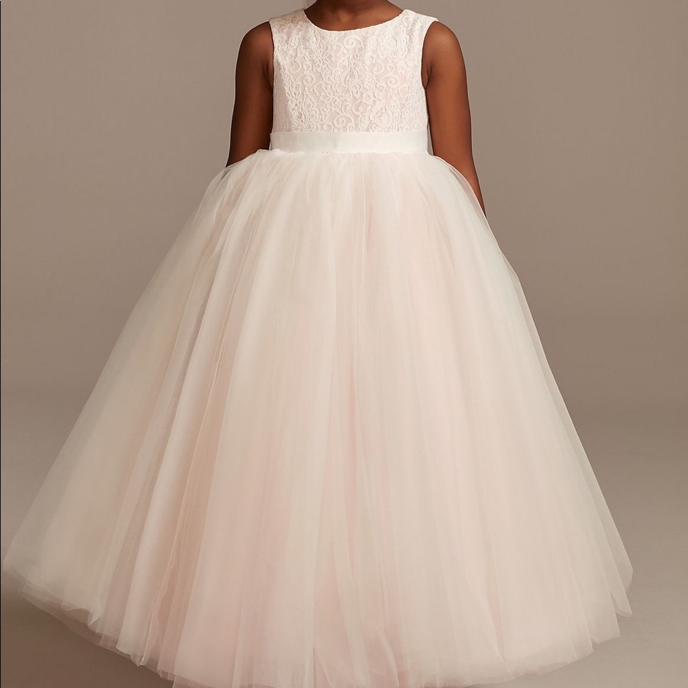 Ball Gown Flower Girl Dress with Heart Cut out